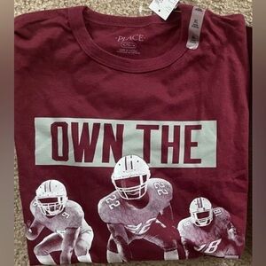 NEW The Children’s Place Boys Football Legend Graphic Tee - Youth XL (14-16) Red